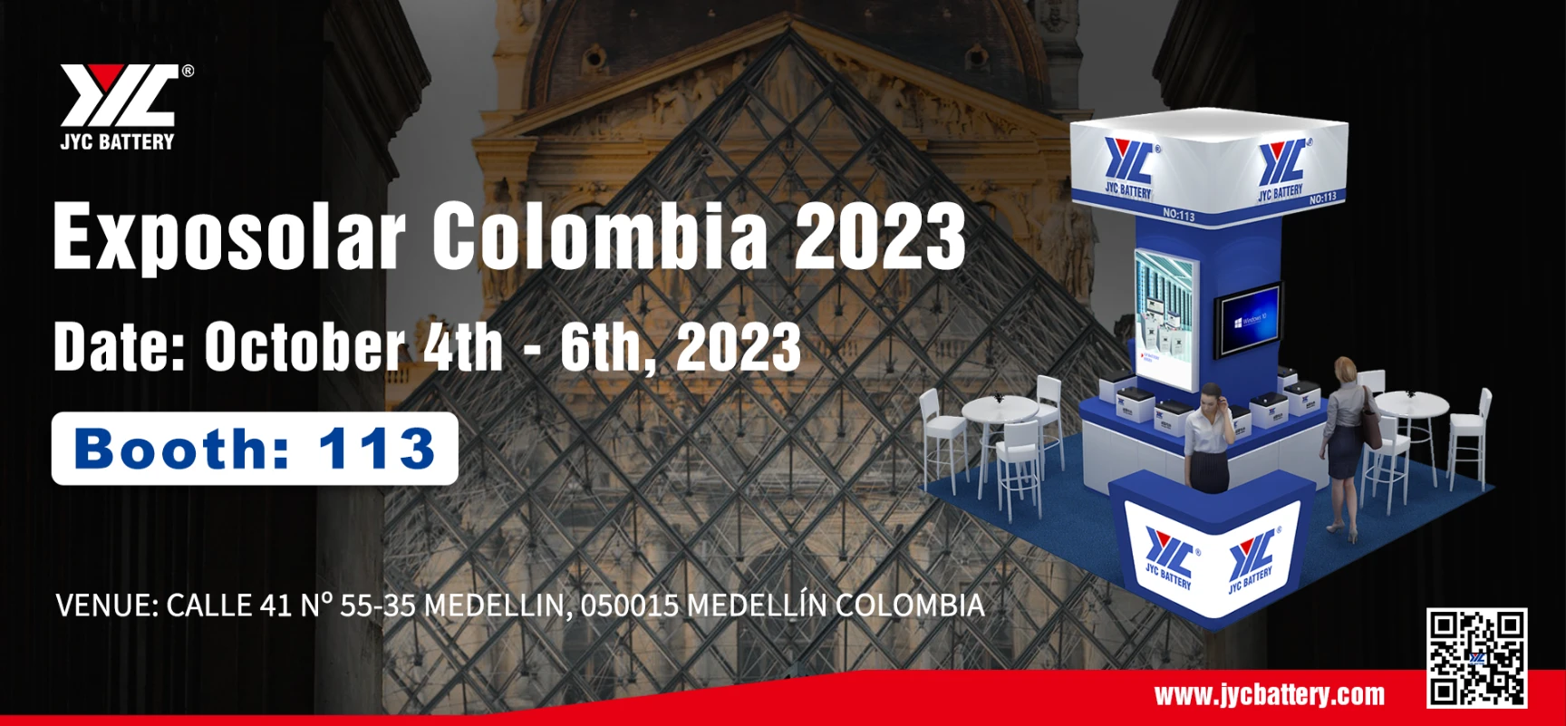 Invitation | Welcome to visit the JYC Battery booth at ExpoSolar Colombia 2023