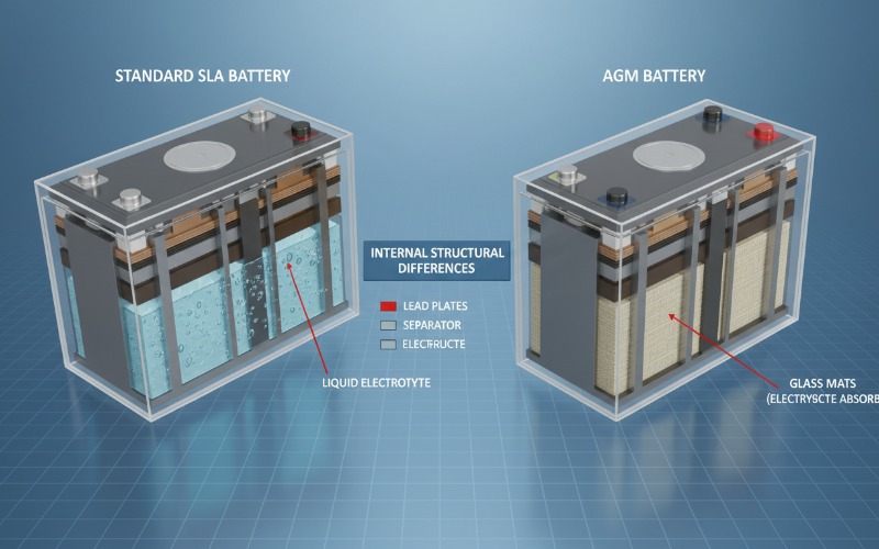Difference Between AGM and SLA Bbatteries