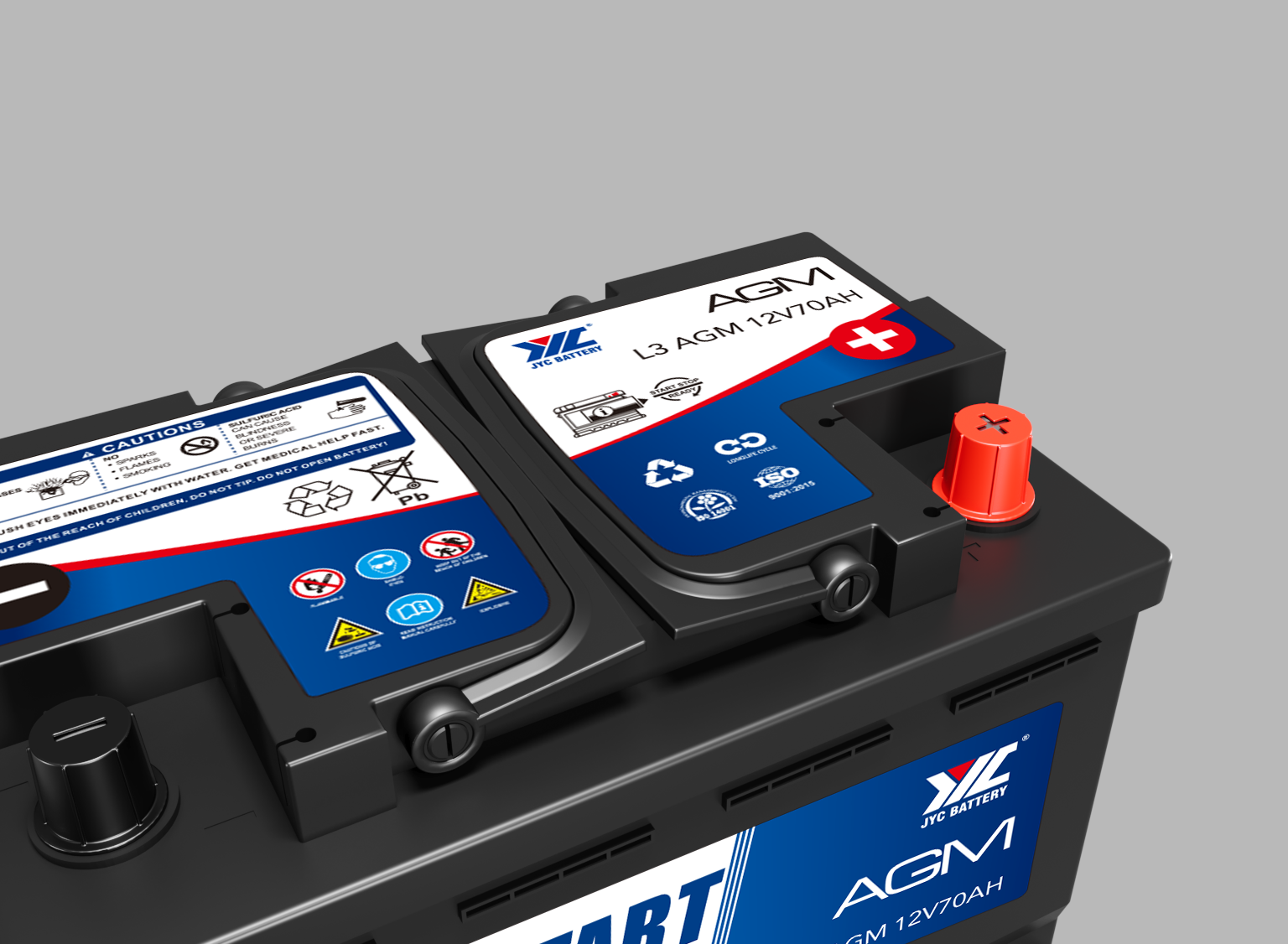 Car Battery 096 AGM 70Ah 720A CCA 12V T1 Terminal L3 Quinton Hazell  QBT096AGM