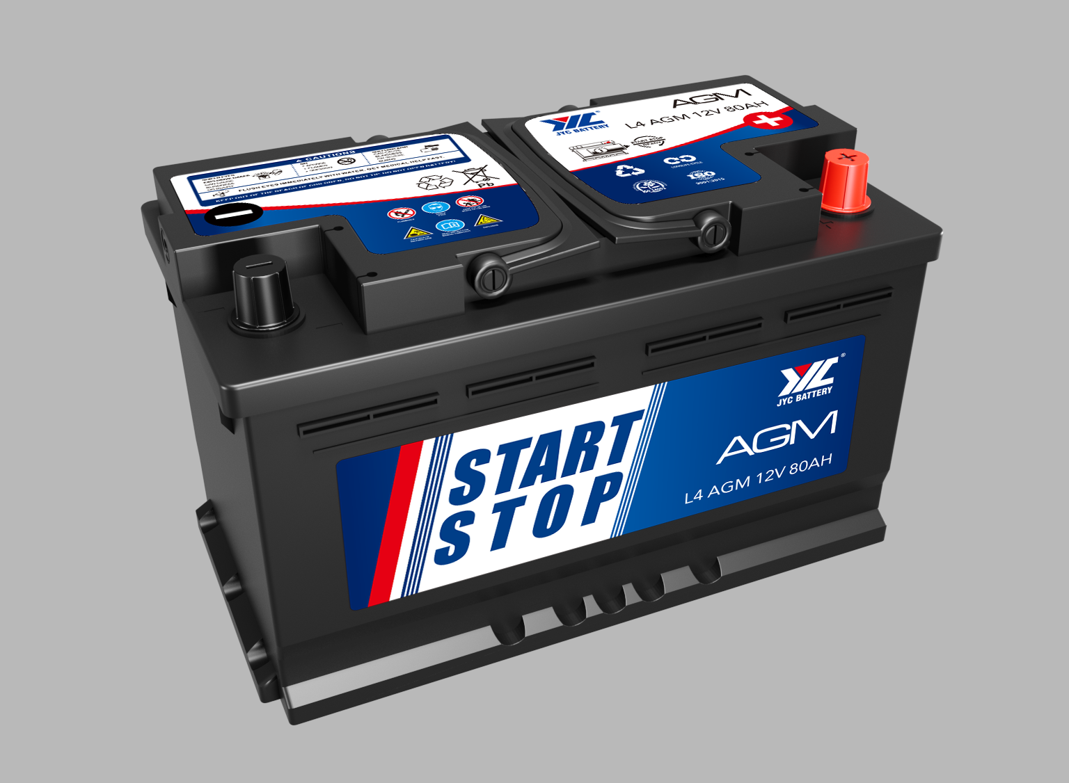 H7-L4-80 AGM Arranque/Parada automotriz de batería de coche Batería 12V 80Ah  - China Batería de coche AGM, AGM baterías de automoción