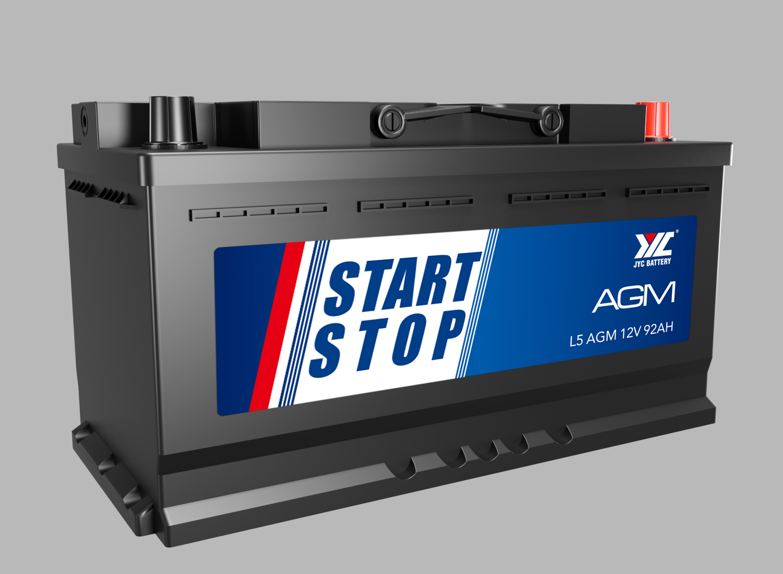 6-QTF-92 12V92AH - Autobatterie 12V 92Ah Start Stop AGM Batterie für Autos  - JYC Battery