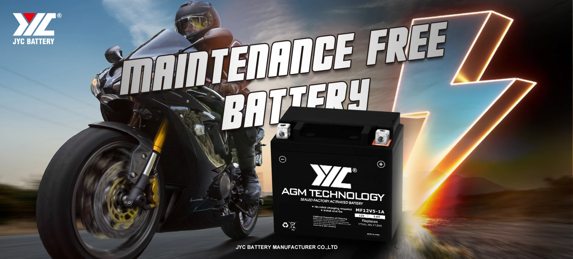 best motorcycle battery from JYC